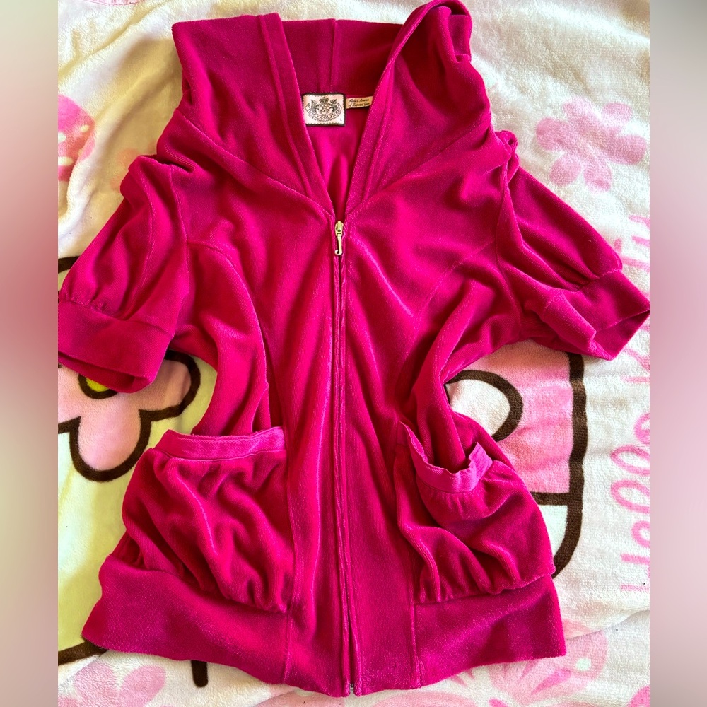 Juicy couture short sleeve zip up